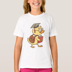 Camiseta Graduação de Estudantes de Pato de Cartoon Intelig