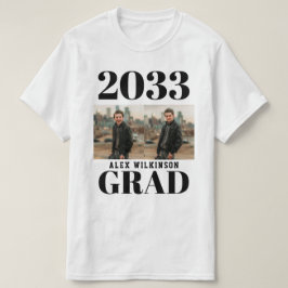 Camiseta Graduação de Foto em Tipografia Simples Preta 2