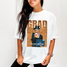 Camiseta Graduação de Foto Preta de Formando