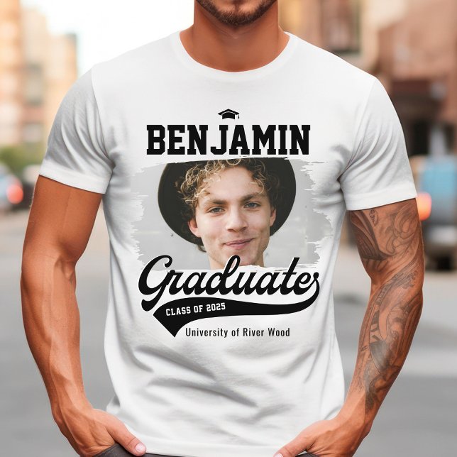 Camiseta Graduação de Fotografias de Formando Universitário (Criador carregado)