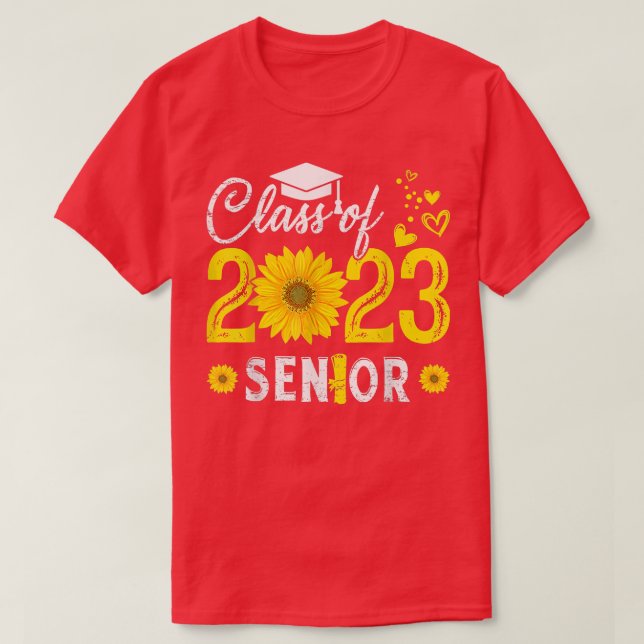 Camiseta Graduação de Mais velho Engraçado Classe de Presen (Frente do Design)