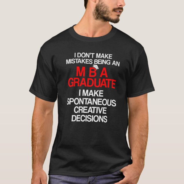 Camiseta Graduação de Mba para Licenciados de Negócios 10 (Frente)