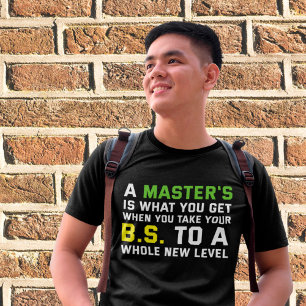 Camiseta Graduação de mestrado para Formando de Festa Engra