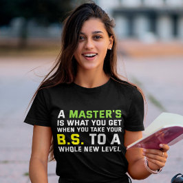 Camiseta Graduação de mestrado para Formando de Festa Engra