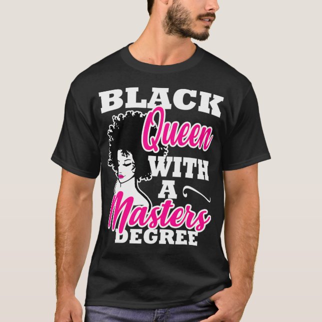 Camiseta Graduação de mestrados Dom Preto Rainha Africana (Frente)
