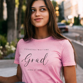 Camiseta Graduação de Script Elegante Moderno e Formando Ro