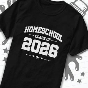 Camiseta Graduação de volta à aula de Home School de 2026