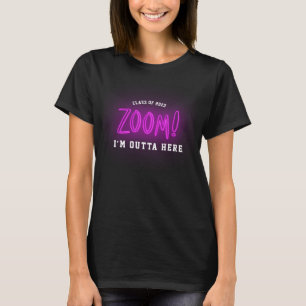 Camiseta Graduação de Zoom Rosa Neon Divertida Tendência