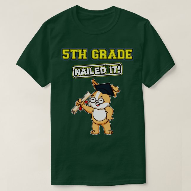 Camiseta Graduação do 5º ano no ensino médio de ti 8 (Frente do Design)