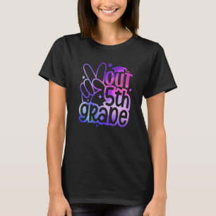 Camiseta Graduação Do 5 Da Peace Out No Dia Passado Da Esco