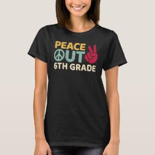 Camiseta Graduação Do 6 Da Peace Out No Dia Passado Da Esco
