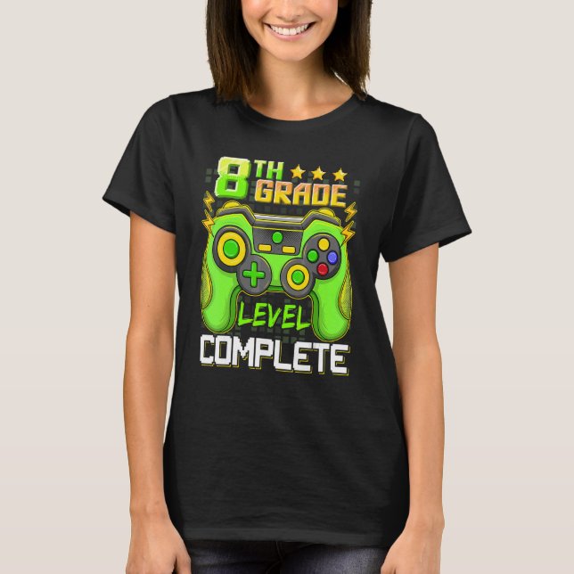 Camiseta Graduação do Mais velho de Jogo de Vídeo - 8º Grad (Frente)