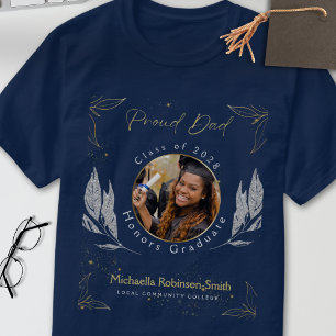 Camiseta Graduação do Pai Ortodoso Dourado Elegante do Mari