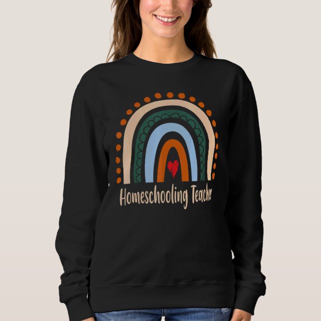 Camiseta Graduação do professor de ensino básico Boho Rainb (Frente)