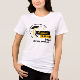 Camiseta Graduação em branco formando amarelo preto