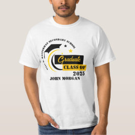 Camiseta Graduação em branco formando amarelo preto