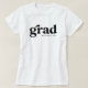 Camiseta Graduação em branco preto simples e legal com form (Frente do Design)