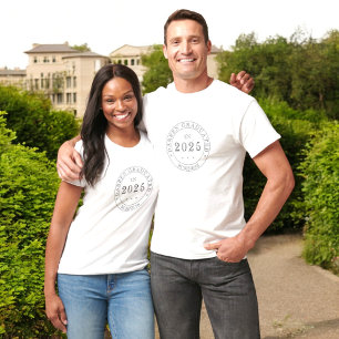 Camiseta graduação em branco preto totalmente personalizada