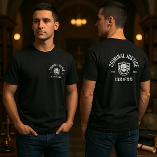 Camiseta Graduação em Justiça Criminal Personalizada