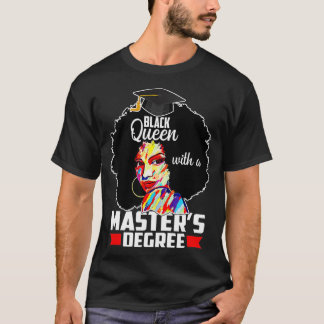 Camiseta Graduação em mestrados Melanin Black Queen