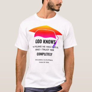 Camiseta GRADUAÇÃO Jer 29:11 DEUS CONHECE OS PLANOS