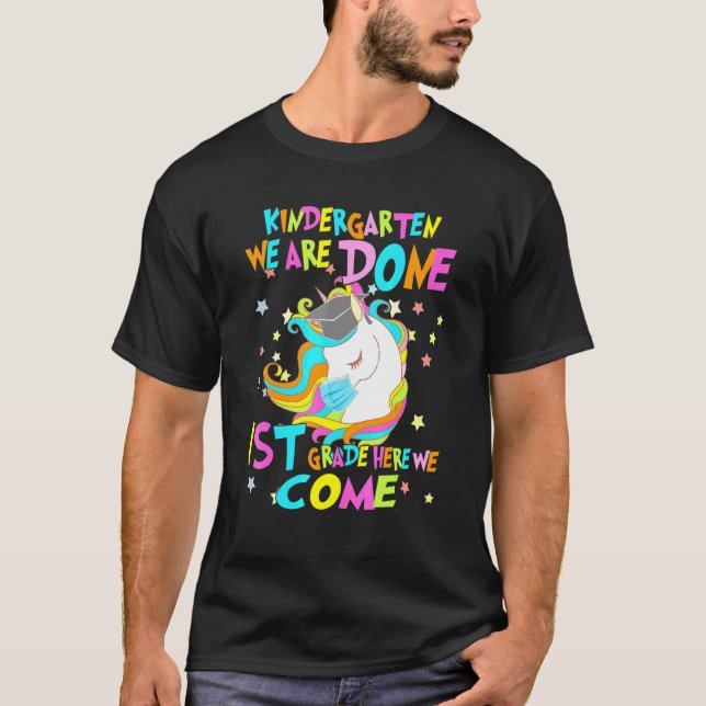 Camiseta Graduação no jardim de infância Visto de Unicórnio (Frente)