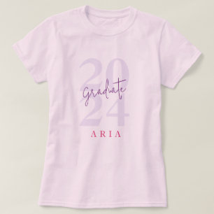 Camiseta Graduação Personalizada de Script Moderno Simples
