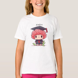Camiseta Graduação Personalizada do Cartoon Kawaii Bonito