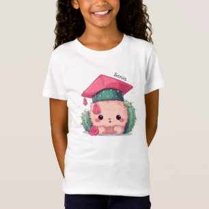 Camiseta Graduação Personalizada do Cartoon Kawaii Bonito