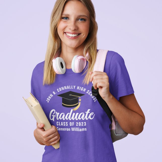 Camiseta Graduação Personalizada do Formando Roxo (Criador carregado)