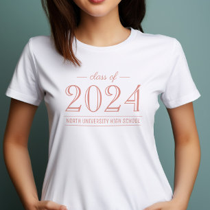 Camiseta Graduação personalizada Dourada do Rosa Elegante