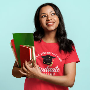Camiseta Graduação Personalizada Vermelha e Branca 2026