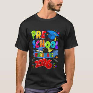 Camiseta Graduação pré-escolar 2026 Crianças pré-k Formando