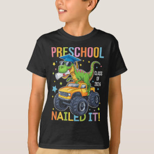 Camiseta Graduação Pré-Escolar Turma De 2025 Graduado Dinos