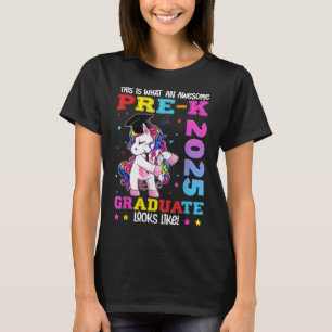Camiseta Graduação Pré-escolar Unicórnio Meninas 2025