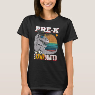 Camiseta Graduação Rex Dinossaur Pré-K Grawduzida Rawr Para