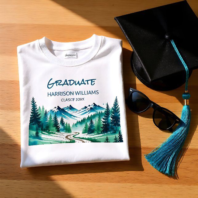 Camiseta Graduado da Montanha de Aventura  (Criador carregado)