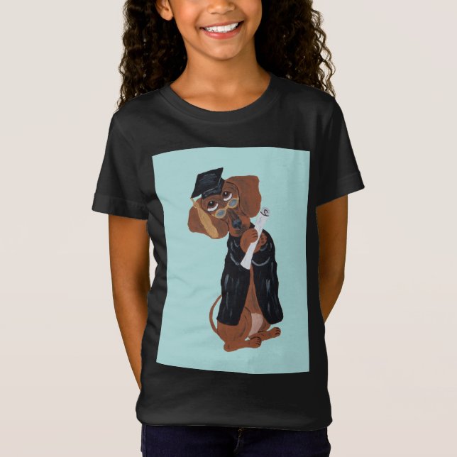 Camiseta Graduado em Dachshund (Frente)