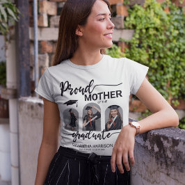 Camiseta Graduado Moderno | Colagem de Fotos Arqueadas 3