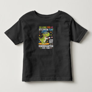 Camiseta Graduado Pré K Jardim de Infância Dinossauro T Rex