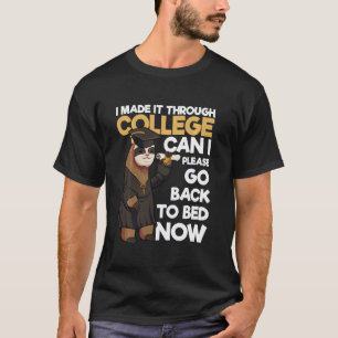 Camiseta Graduado Universitário Posso Voltar Para A Cama Ag