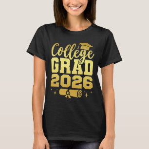 Camiseta Graduado Universitário Turma De 2026 Grad Graduaçã