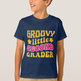 Camiseta Graduador De segundo De Groovy De Volta Para A Cam