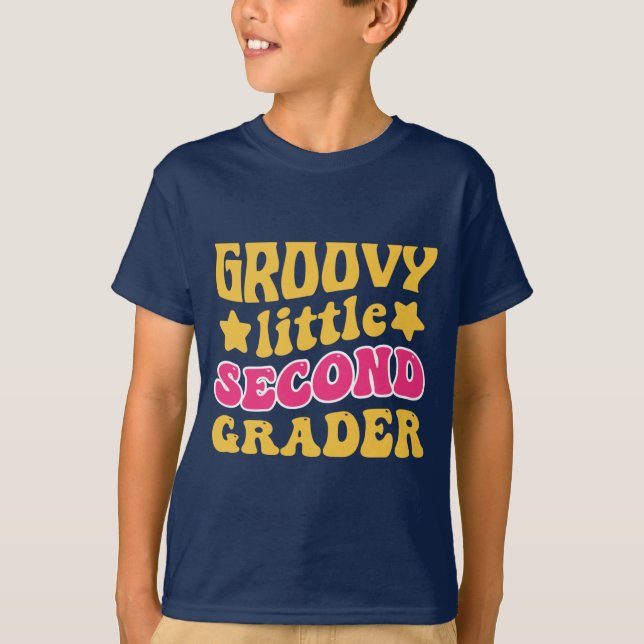 Camiseta Graduador De segundo De Groovy De Volta Para A Cam (Frente)