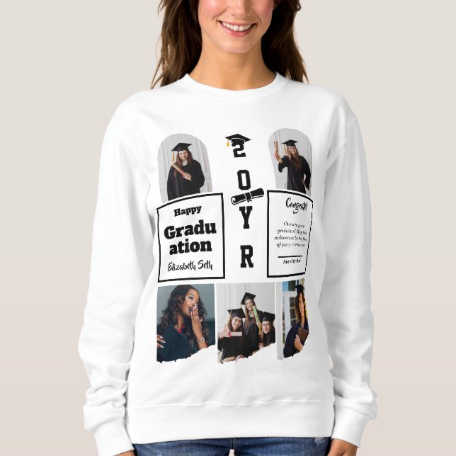 Camiseta Graduation 5 Photo Celebration Graduate Template (Frente)