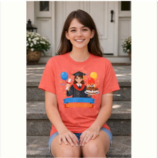 Camiseta Graduation and Birthday Custom Name
