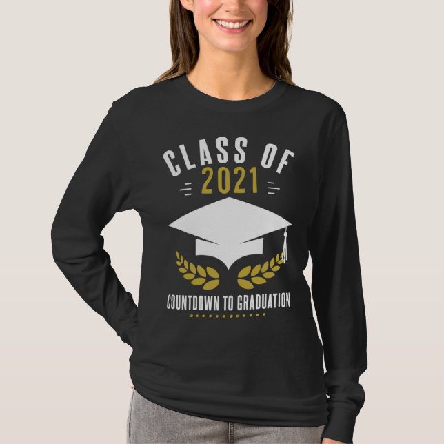 Camiseta Graduation Countdown Senior 2021 (Frente)
