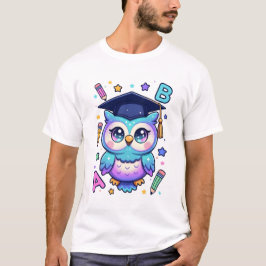 Camiseta Graduation Owl in Cosmic Sparkles