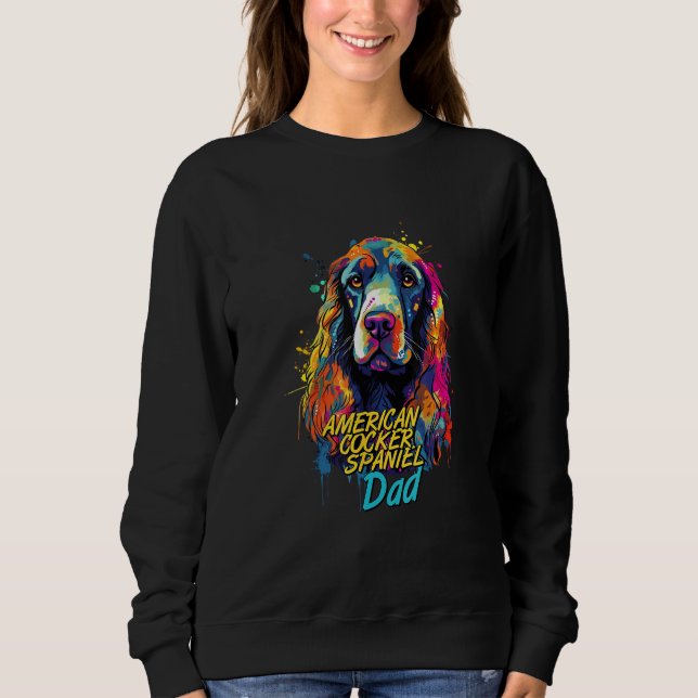 Camiseta Graffiti American Cocker Spaniel Dad Mural Street  (Frente)