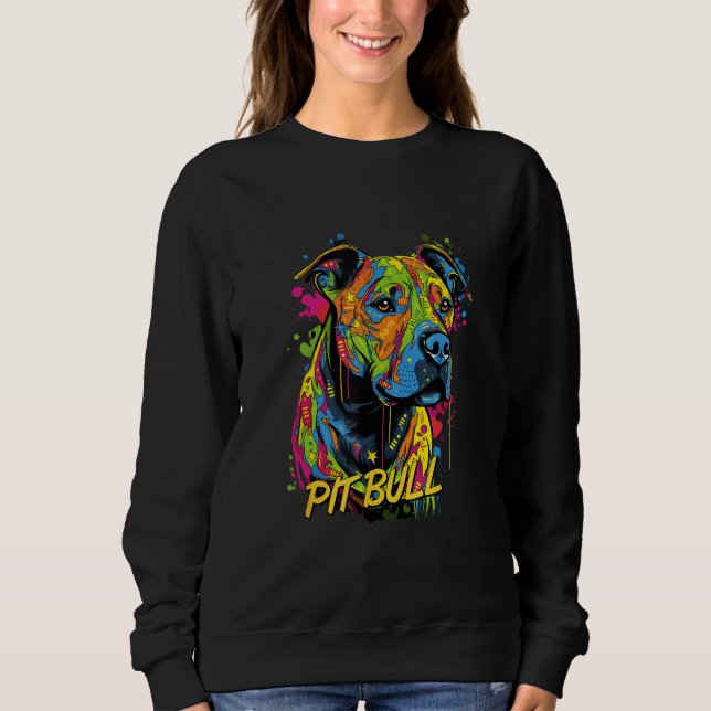 Camiseta Graffiti American Pit Bull Terrier Mural Street Do (Frente)